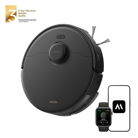 MOVA E30 Pro Robot Vacuum and Mop - 19,000 Pa Suction, FlexBrush Technology, Anti-Tangle Trobowave Duobrush