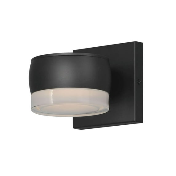 E30161-10BK ET2 Lighting Modular - 8W 1 LED Outdoor Wall Mount-5 Inches Tall and 5 Inches Wide
