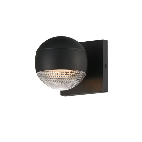 E30163-126BK ET2 Lighting Modular - 8W 1 LED Outdoor Wall Mount-5 Inches Tall and 5 Inches Wide