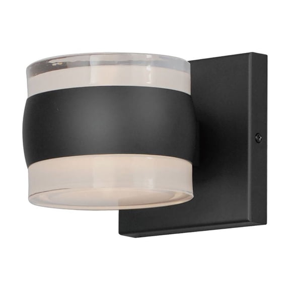 E30171-10BK ET2 Lighting Modular - 16W 2 LED Outdoor Wall Mount-5 Inches Tall and 5 Inches Wide