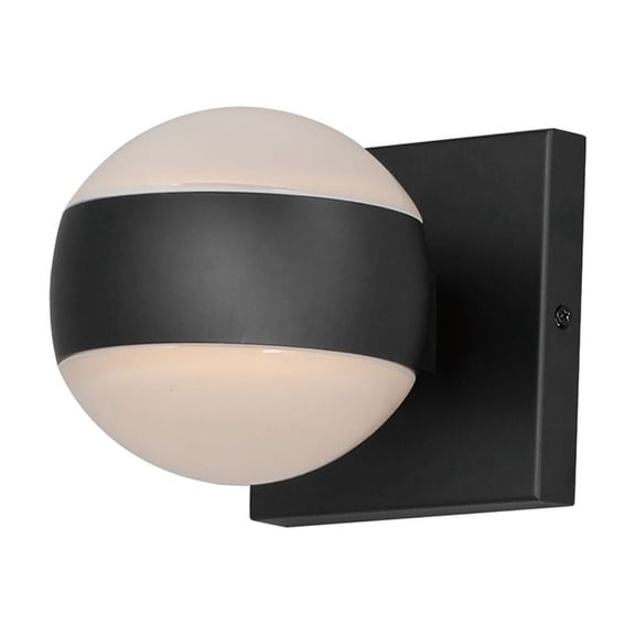 E30175-10BK ET2 Lighting Modular - 16W 2 LED Outdoor Wall Mount-5 Inches Tall and 5 Inches Wide