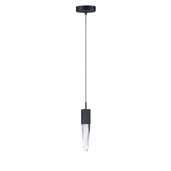 E31242-20BK ET2 Lighting Quartz-6W 1 LED Pendant-4.75 Inches wide by 17.25 inches high-Black Finish