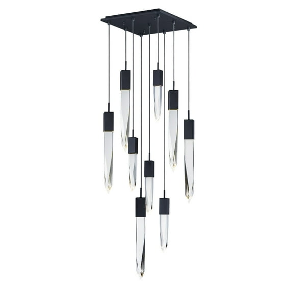-54W 9 Led Pendant-15.75 Inches Wide By 21 Inches High-Black Finish Et2 Lighting E31246-20Bk