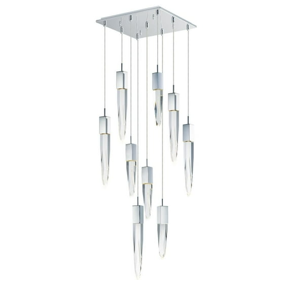 E31246-20PC ET2 Lighting Quartz-54W 9 LED Pendant-15.75 Inches wide by 21 inches high-Polished Chrome Finish