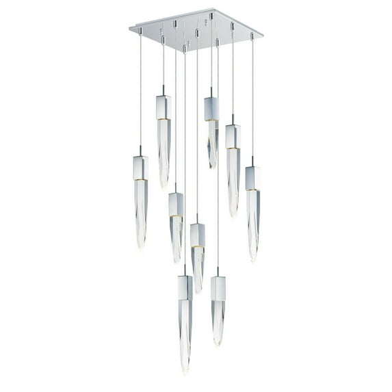 E31246-20PC ET2 Lighting Quartz-54W 9 LED Pendant-15.75 Inches wide by 21 inches high-Polished Chrome Finish