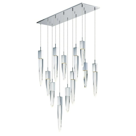 E31248-20PC ET2 Lighting Quartz-72W 12 LED Pendant-39.25 Inches wide by 21 inches high-Polished Chrome Finish