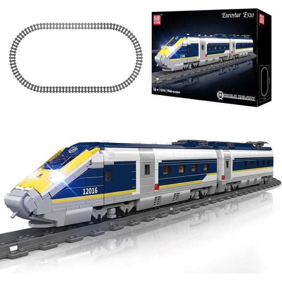 E320 Train Building Blocks Set, 1948 Pcs City Locomotive Model Kits with LED Lighting, APP/Remote Controlled Train Toy, Home Decoration Gift for Adult Visit the Mould King Store