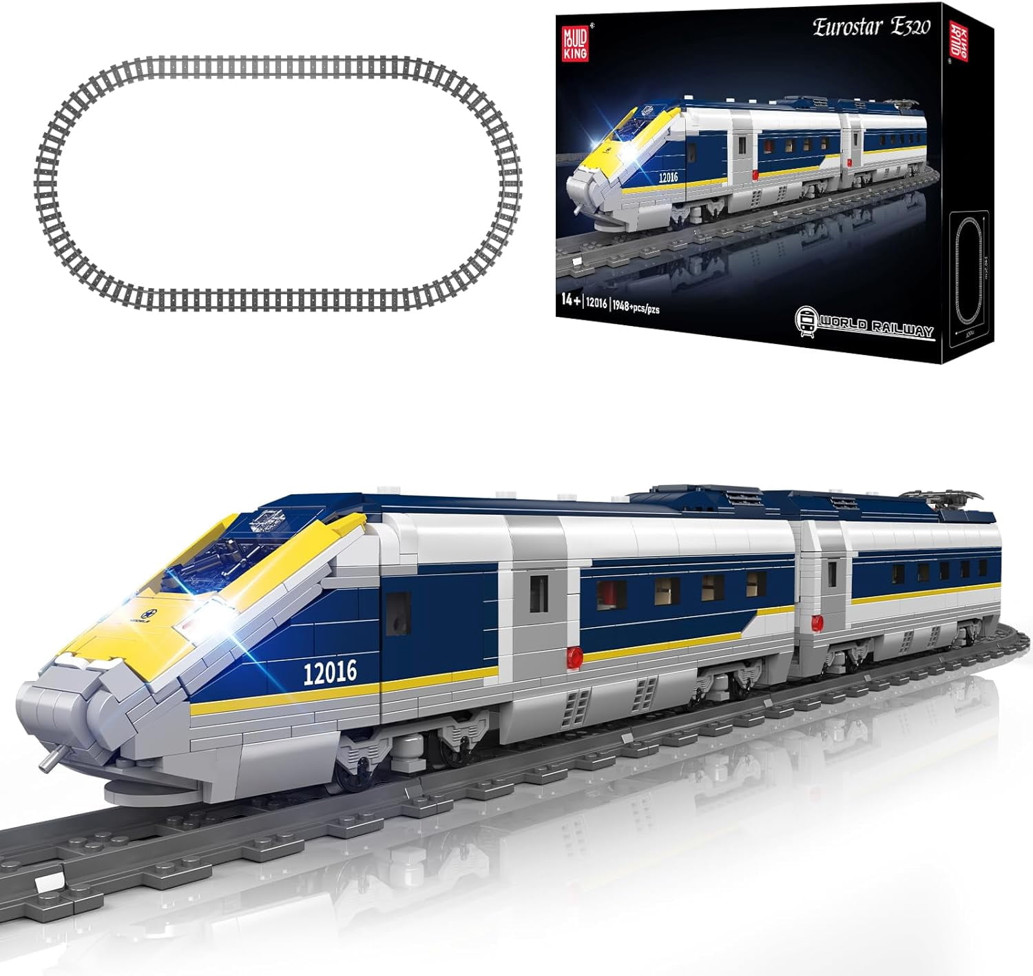 E320 Train Building Blocks Set, 1948 Pcs City Locomotive Model Kits ...