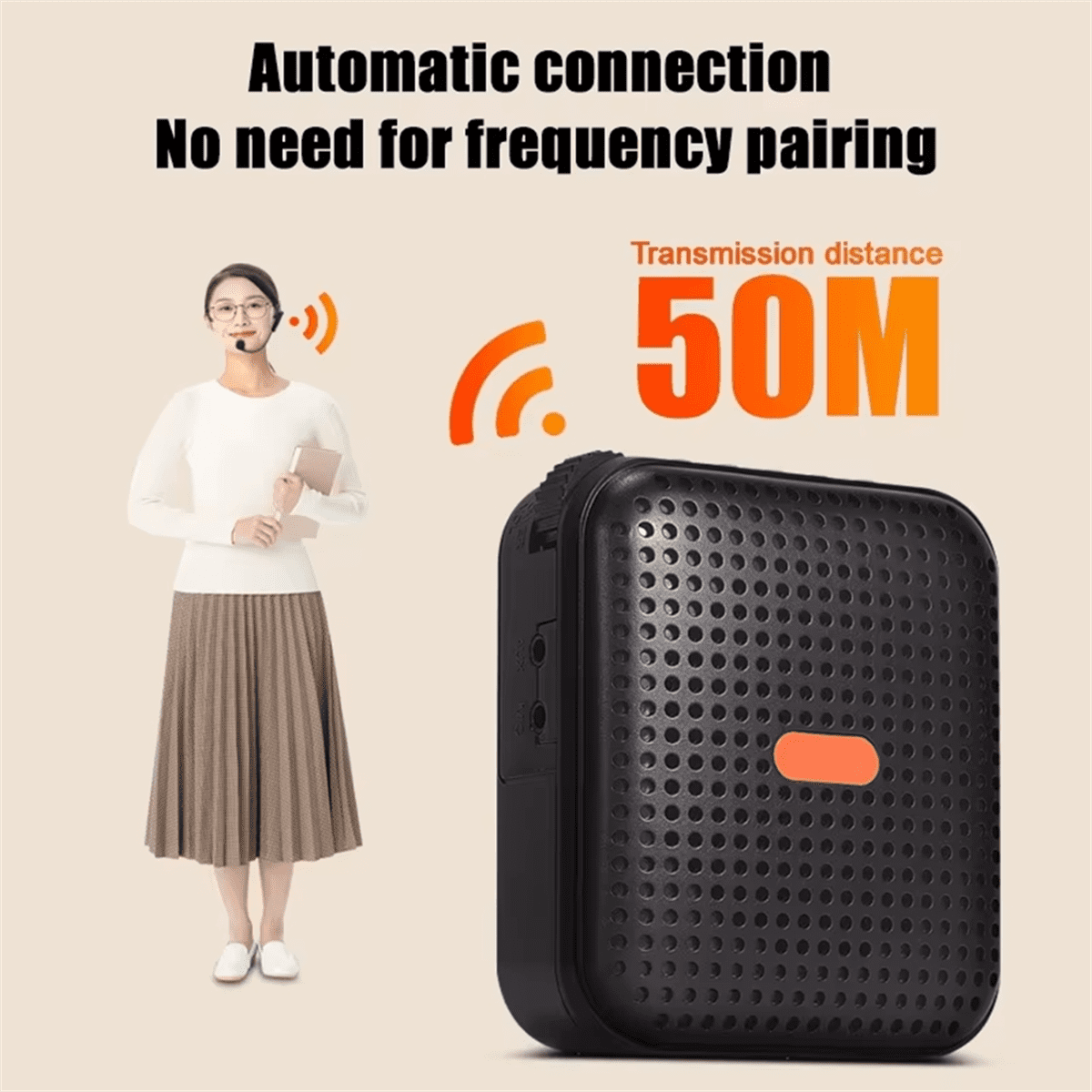 E377 Pro Mini Wireless Classroom Amplifier Multi-Function Portable Voice for Teacher Taining Tour Guide,1 * Wireless Amplifier 1 * Charging Cable 1 * Wireless Headset,Black