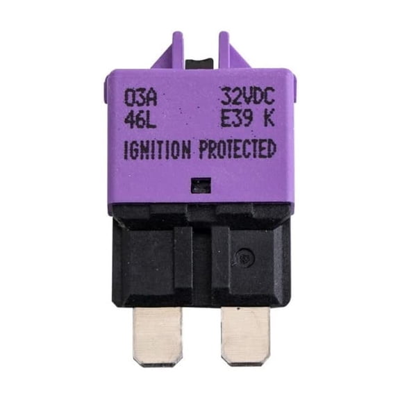 GLOSO E39 3A Low Profile ATC/ATO Circuit Breaker, Manual Reset (T3), (3A - 1 pack)