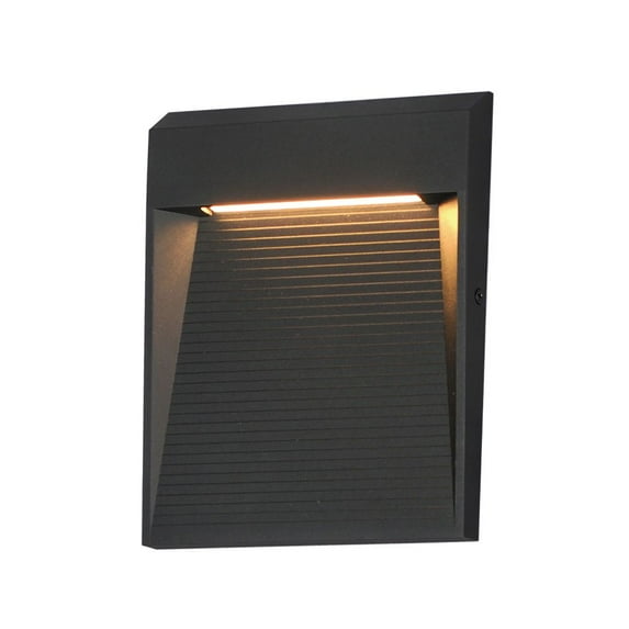 E41556-BK ET2 Lighting Steps - 20W 1 LED Outdoor Wall Mount-9.5 Inch Tall and 7.5 Inch Wide-Black Finish