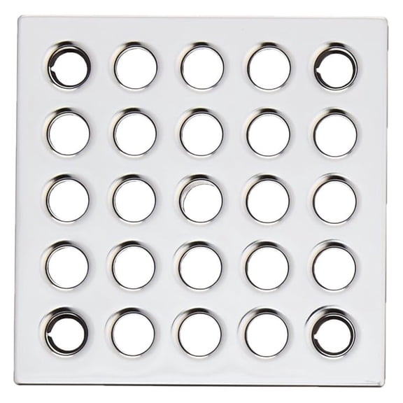 E4401 Square Shower Drain Grate, Silver