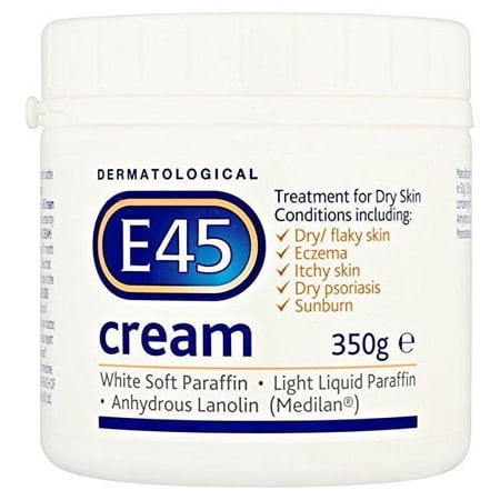 E45 Dermatological Cream Treatment for Dry Skin Conditions 350g - Pack of 2
