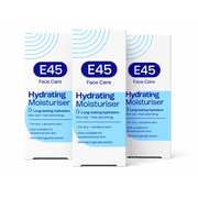 E45 Face Moisturizer Cream for Dry Sensitive Skin Unscented 50 ml 3 Pack
