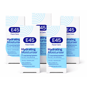 E45 Face Moisturizer Cream for Dry Sensitive Skin Unscented 50 ml 5 Pack