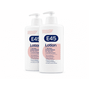E45 Lotion 500ml, Dermatological Moisturizer for Dry Skin, Fragrance-Free Body Cream 2 Pack