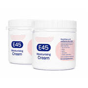 E45 Moisturising Cream, 350g, Dermatological Moisturizer for Dry Skin, Fragrance-Free 2 Pack