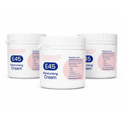 E45 Moisturising Cream, 350g, Dermatological Moisturizer for Dry Skin, Fragrance-Free 3 Pack