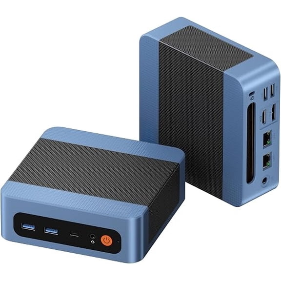 E5 11 Pro Mini PC, AMD Ryzen 3 5300U 4C/8T, 8GB DDR4 RAM, 256GB M.2 2280 NVMe SSD, Dual 2.5GbE LAN, Triple 4K 60Hz Displays, Wi-Fi 5, Bluetooth 5.0