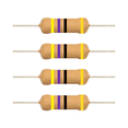 thumbnail image 1 of E5-Electronics Carbon Film Resistor 47 Ohm 1/4 Watt 20 Count, 1 of 3