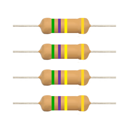 E5-Electronics Carbon Film Resistors 560k Ohm 1/4 Watt 20 Count