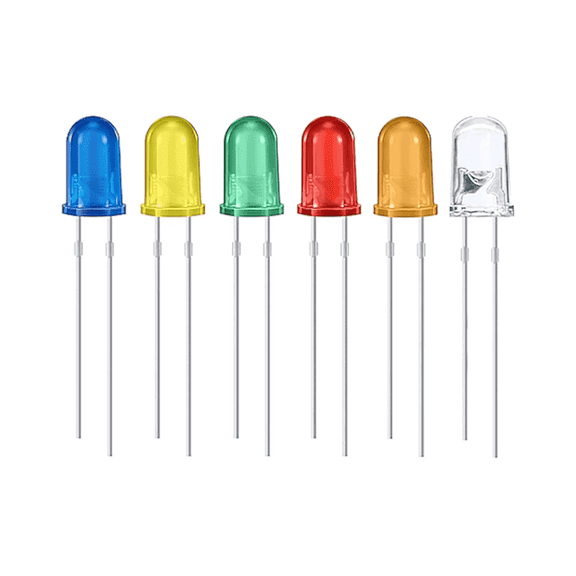 E5-Electronics Light Emitting Diodes 5mm Round Six Colors 20 Each Color 120 Count