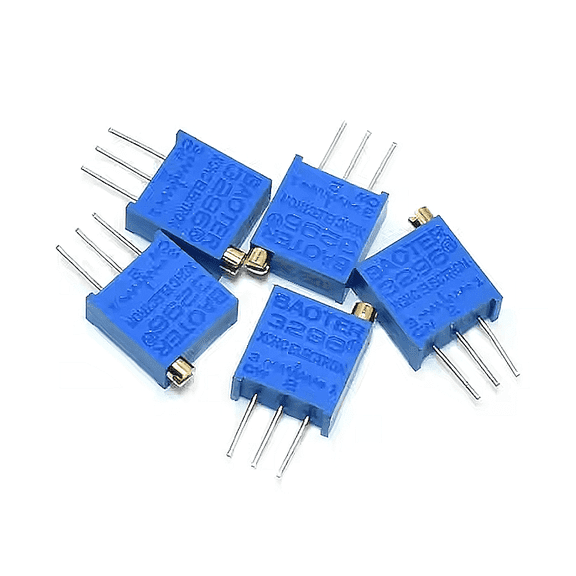 E5-Electronics Potentiometer 3296W Trim Pot 2k Ohm Top Slot Twenty Five Turn, 5 Count