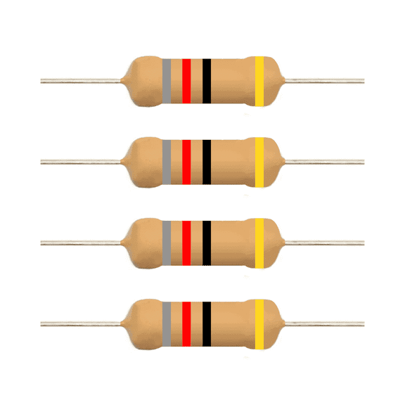 E5-Electronics Resistors Carbon Film 82 Ohm .5 Watt 5% Tolerance 20 Pieces