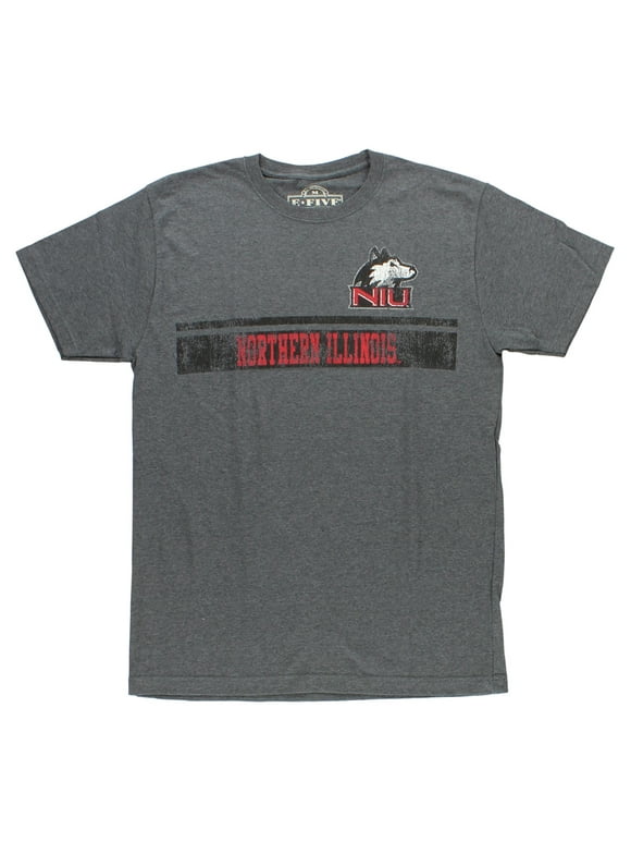 E5 Mens Northern Illinois Huskies Baseline Short Sleeve Tee Shirts Charcoal Size S, Color: Grey