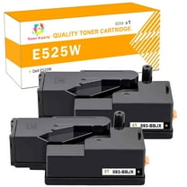 E525W 525W E525 Toner Cartridge Compatible for Dell 593-BBJX Used for Dell E525W Printer Ink (Black,  2-Pack)