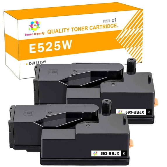 E525W 525W E525 Toner Cartridge Compatible for Dell 593-BBJX Used for Dell E525W Printer Ink (Black, 2-Pack)