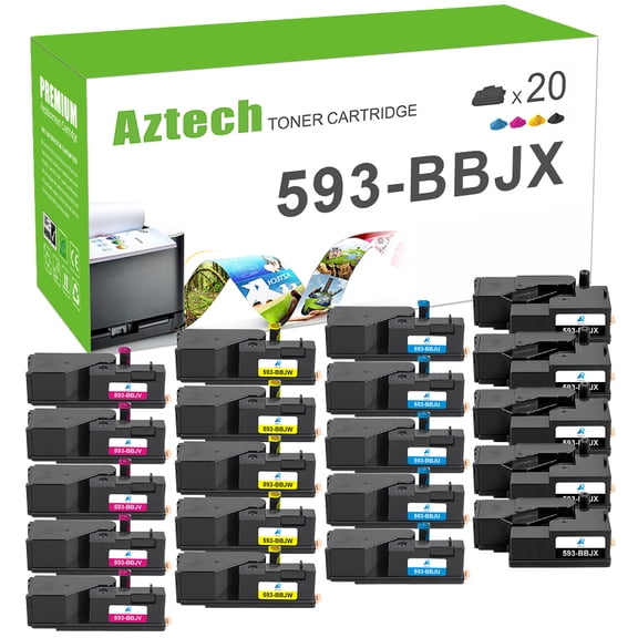 E525W Toner Cartridge Compatible for Dell 593-BBJX Dell E525W Printer Ink (5*Black,5*Cyan,5*Magenta,5*Yellow)