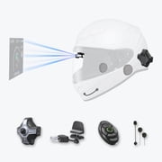 E6 Motorcycle Helmet HUD, Head Up Display, Bluetooth,GPS, CarPlay, Android Auto, Mesh Intercom, Rearview Camera, Remote Control, Noise Reduction, RGB Lights, IP66 for All Helmets