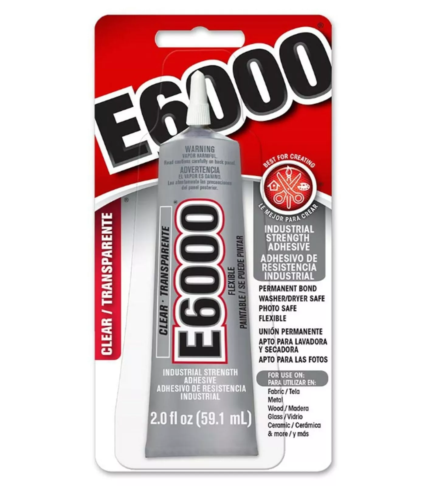 E6000 237032 Clear Craft Adhesive, 2 fl oz, 2 Pack