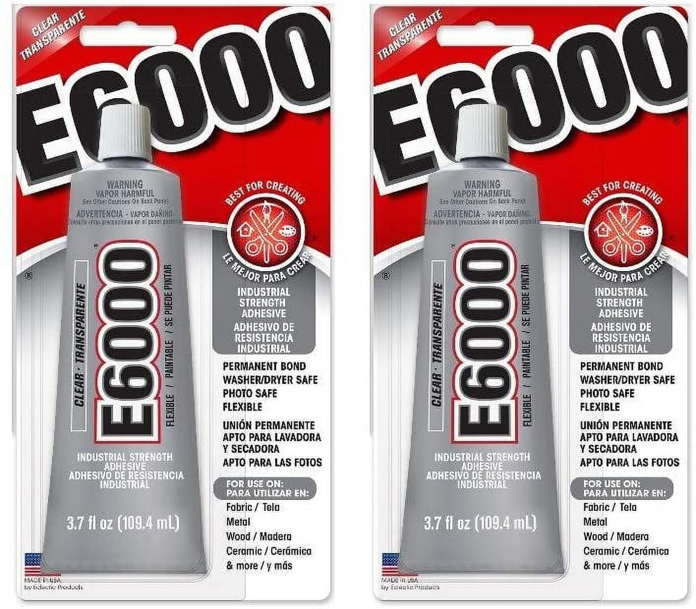 E6000 Craft Adhesive 3.7 oz Pack of 2