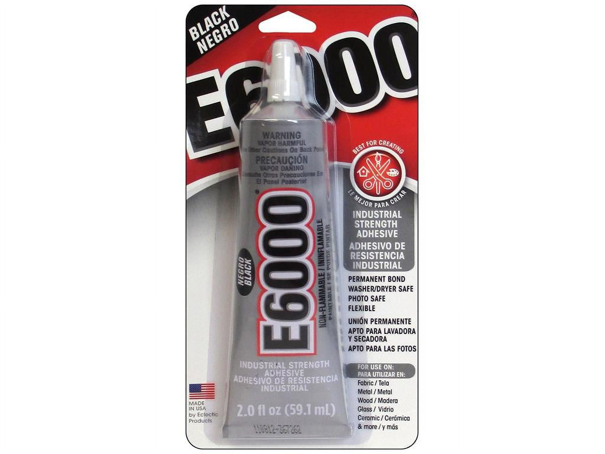 E6000 Eclectic Industrial Strength Adhesive Glue 2 fl oz, Black (Three Pack)