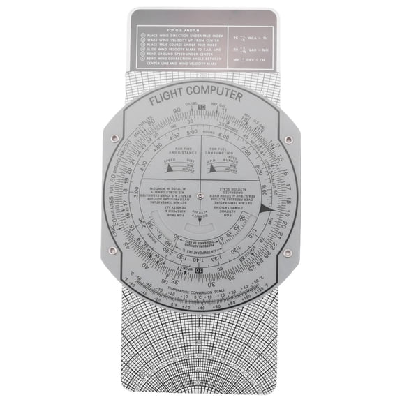 E6B Flight Computer Aviation Plotter Circular Slide Rule Used in Training Pilot Training, Internships