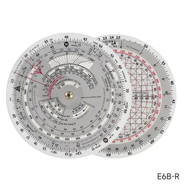E6B-R E6B-R2 Circular Flight Computer Aviation Plotter Slide Rule For ...