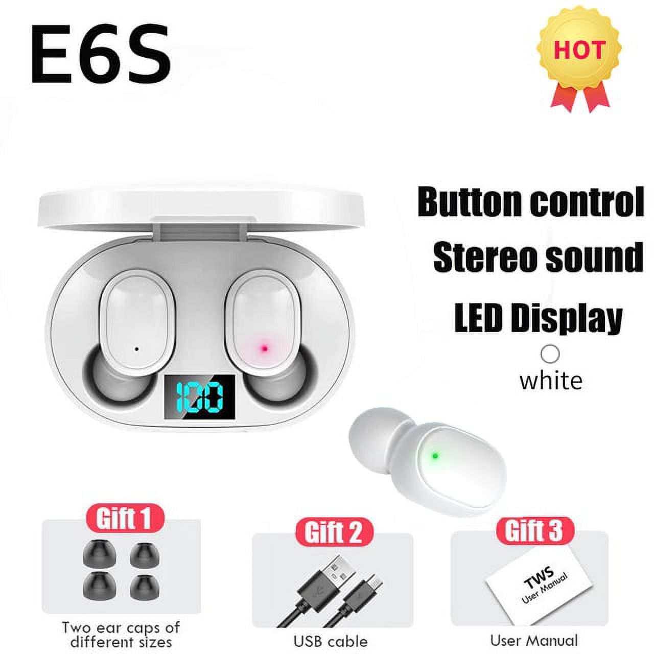 E6s Tws Bluetooth 5 0 Headphones True Wireless Earbuds In Ear Handsfree E6s Tws Bluetooth 5 0 Headphones True Wireless Earbuds In Ear Handsfree