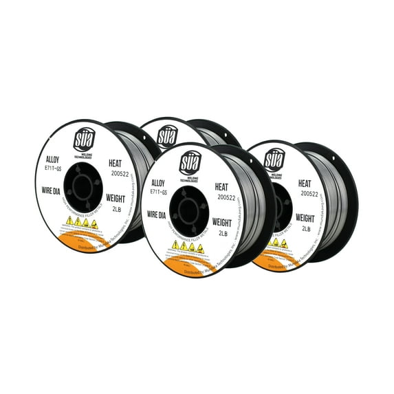 E71T-GS - Fluxcored MIG Wire - GASLESS - 2 Lb Spool x 0.035" (4 SPOOLS)