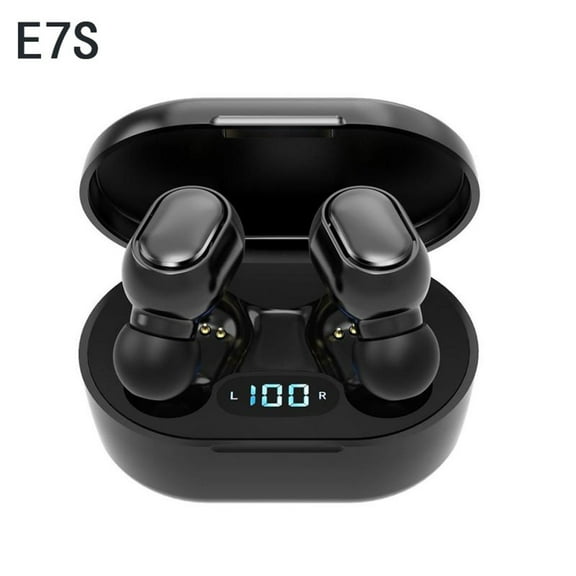 E7S Binaural Bluetooth 5.0 Gaming Headset | In-Ear Mini Wireless Earbuds with Battery Display | Low Latency Stereo Sound | CVC8.0 Noise Cancelling | Macaron Color | Includes Charging Case & Ear Tips