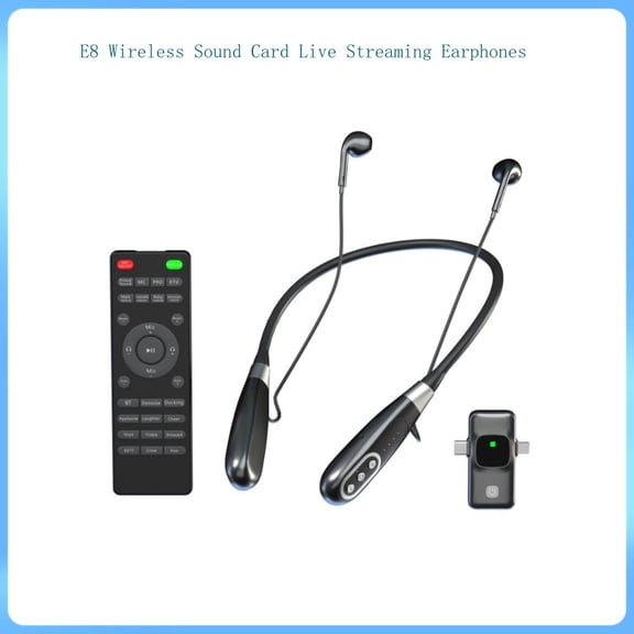 E8 Wireless Sound Card Live Streaming Earphones Broadcasting Audio Editing headphones