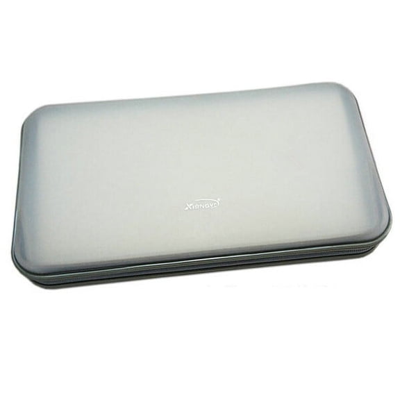 ETEREAUTY Car Dvd Holder Polyester Cd Dvd Vcd Wallet Storage Bag Case Organizer Grey 1Pcs