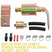 E8012S 12V Electric Fuel Pump 5-9 PSI 30GPH Inline Fuel Pump for All 12 Volt Cars, Trucks, Boats & Generators Replace EP12S, FD0002, P60430, 6414671