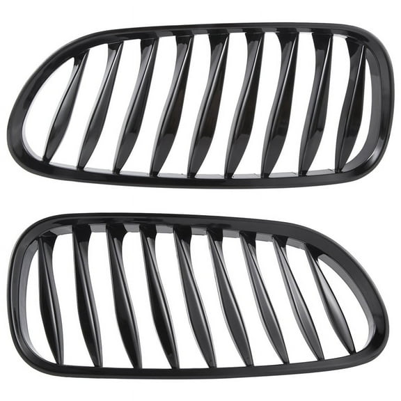 E85 Grille, Front Replacement Kidney Grill for Z Series Z4/E85 2003-2008(Gloss Black)