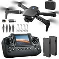 thumbnail image 1 of E88 Drone with Screen Controller with SD card, Foldable Mini Drone for Beginners, 2 Batteries, 360° Flips Waypoint Fly, Active Obstacle Avoidance, One Key Take Off/Landing. (2 batteries - Black), 1 of 6