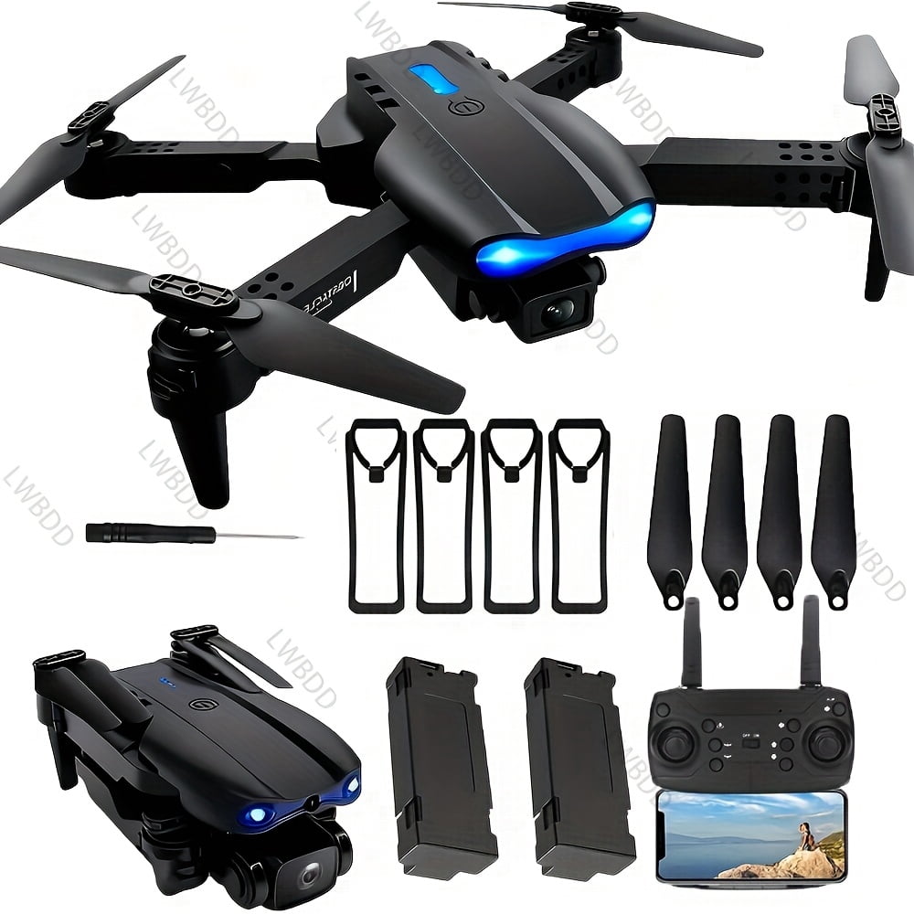 E88 Folding Drone with Camera: Brushless Motor, 15 Min Flight, Remote Control for Beginners & Premium Users