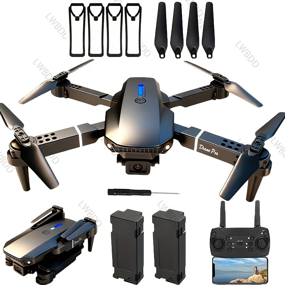 E88 Folding Drone with Camera: Brushless Motor, 15 Min Flight, Remote Control for Beginners & Premium Users