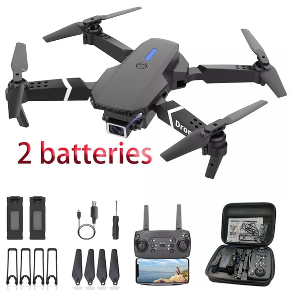 E88 PRO MAX Drone 4K Dual Camera | Obstacle Avoidance | 2 Batteries | Foldable Quadcopter