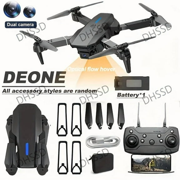 E88 PRO Smart Drone with Dual Camera | Optical Flow Hovering & Altitude Hold | One-Click Takeoff/Landing & Wi-Fi FPV | 5-Min Flight & USB Powered | Ideal for Beginners & Holiday Gifts